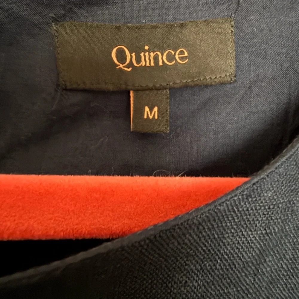 Quince Linen navy dress - Picture 2 of 4